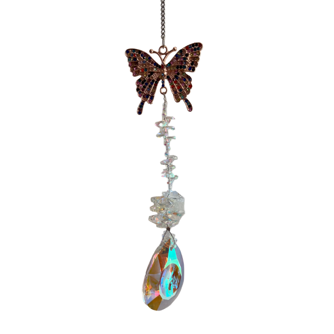 Colgante Prisma Mariposa — Cristal de Luz y Transformación